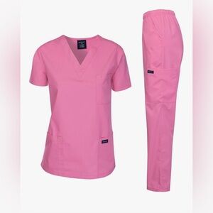 NWT Dagacci Small Pink Women's Scrub Set